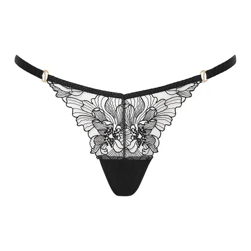 Victoria's Secret BLUEBELLA NEW! Althea Thong Panty Black Underpants Women's 1 Pack Black-0