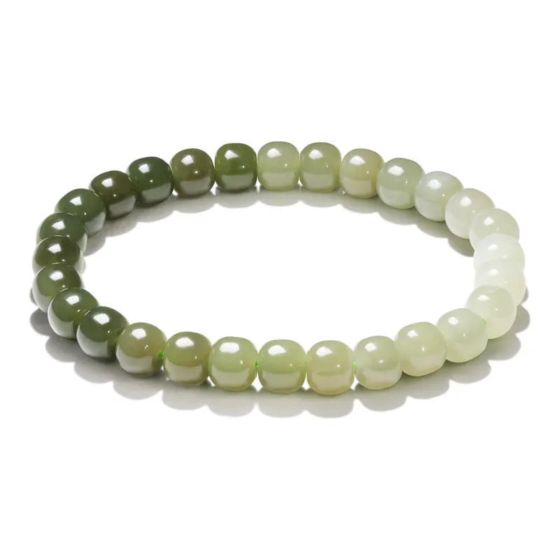 STYLEJING Hetian Jade Bracelets Pale Greenish White Jade Unisex-1
