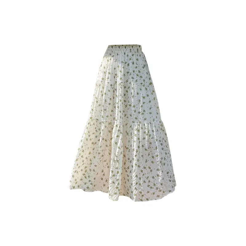 MM Casual Long Skirts Women's Green-1