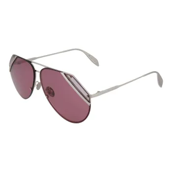 McQ Alexander McQueen Metal Aviator Sunglasses Unisex Silver