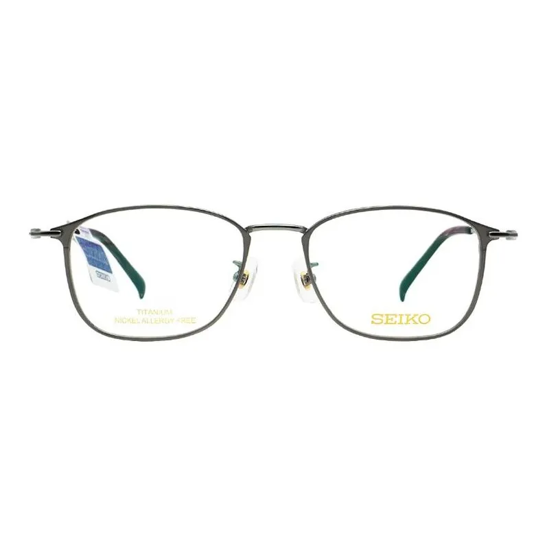 SEIKO Titanium Square Eyeglass Frames Men's Gray-1