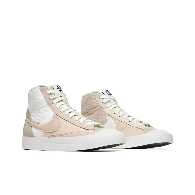 Nike Blazer Coverage Wear-Resistant High-Top Skateboard Shoes Women's Pink-2
