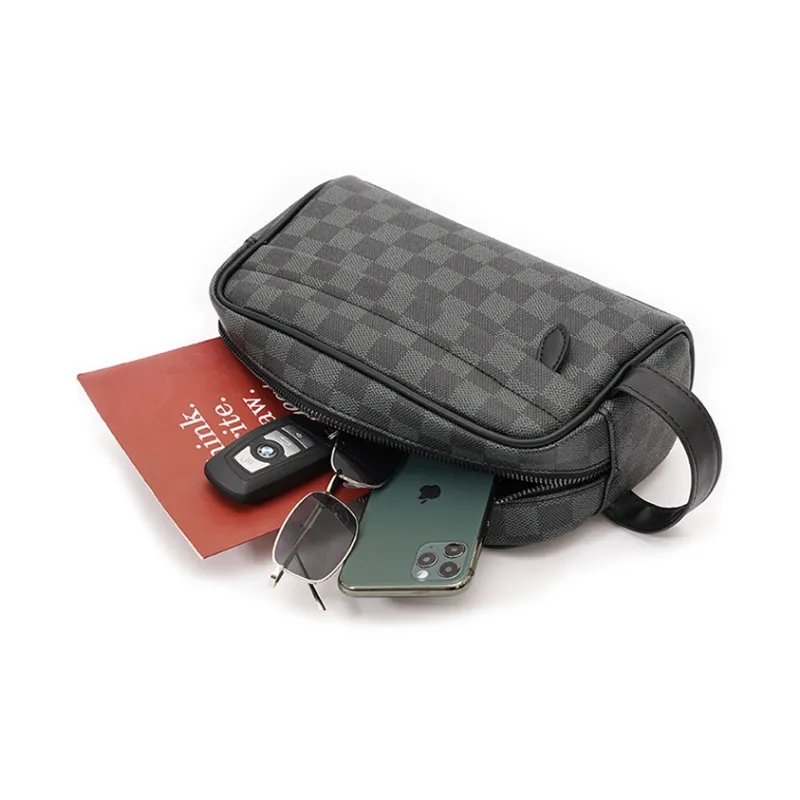 CARTELO PVC Clutch Handheld Bag Toiletry Bag Regular Unisex Black-2