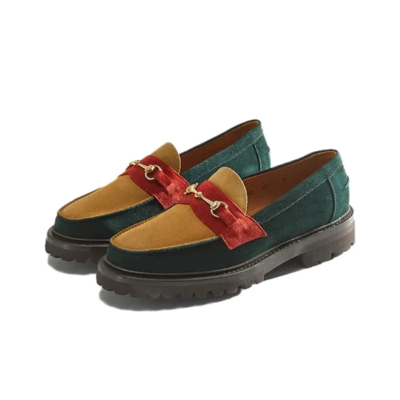 KITH Loafers Men Green Brown-3