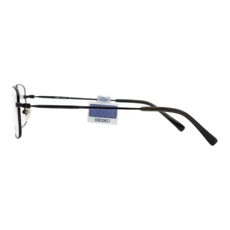 SEIKO Titanium Square Eyeglass Frames Unisex Black-3