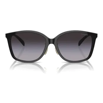 COACH Plate Frame Square Sunglasses Women's Black