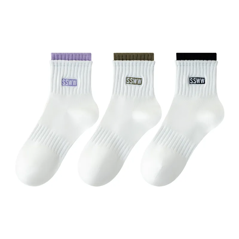 XXLLG Mid Calf Socks Women's 3 Pack-3