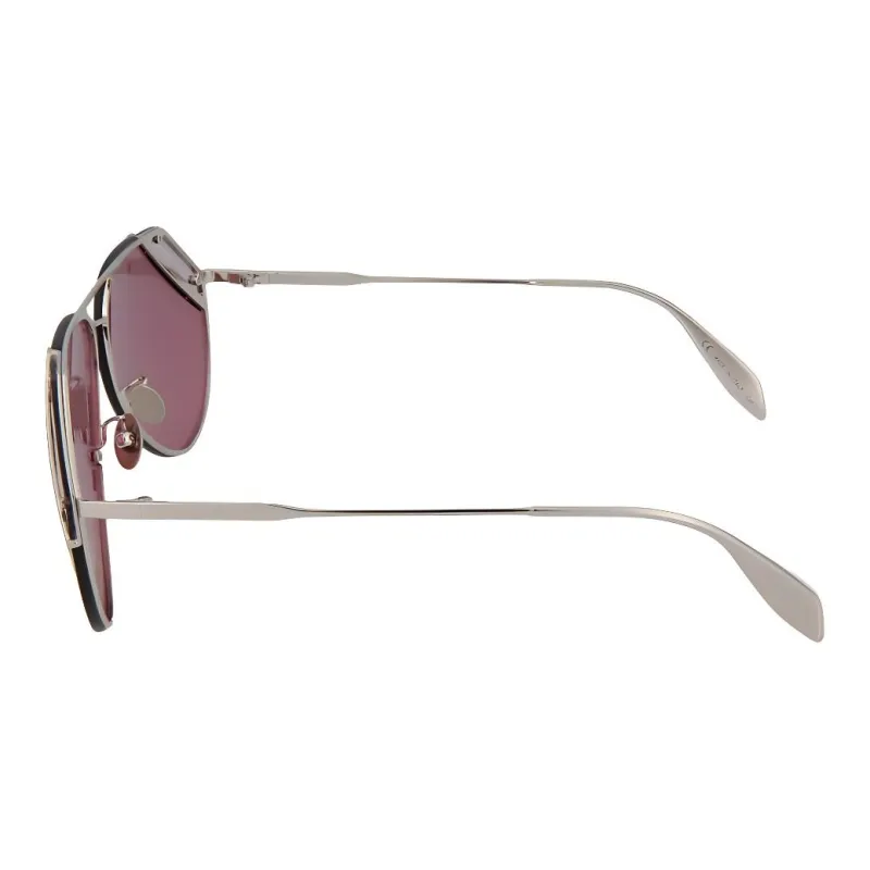 McQ Alexander McQueen Metal Aviator Sunglasses Unisex Silver-2