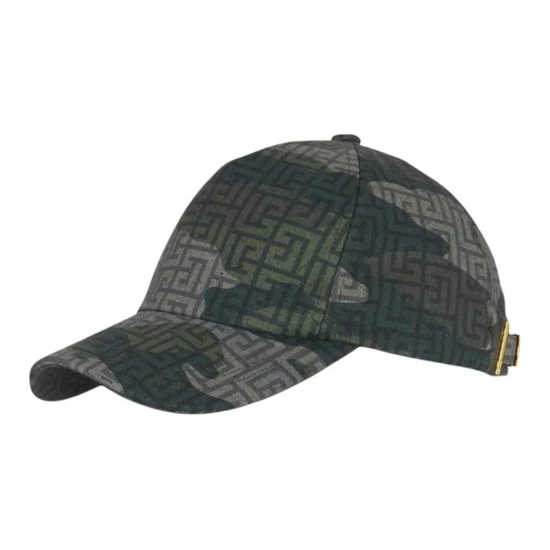 BALMAIN PB monogram Camouflage print Cap-0
