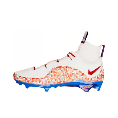 Nike Lebron 4 FG Rubber Long Studs Natural Ground Slip Resistant Soccer Shoes Men's White Red