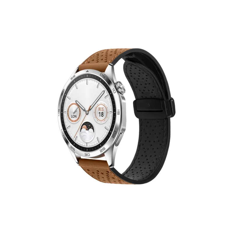 IBOANN Huawei Compatibility Watch Band Genuine Leather Material-3