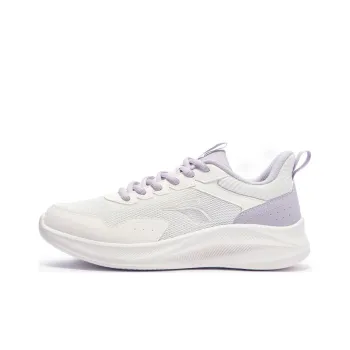 361° Cushioning Breathable Low-Top Running Shoes Women's White Purple