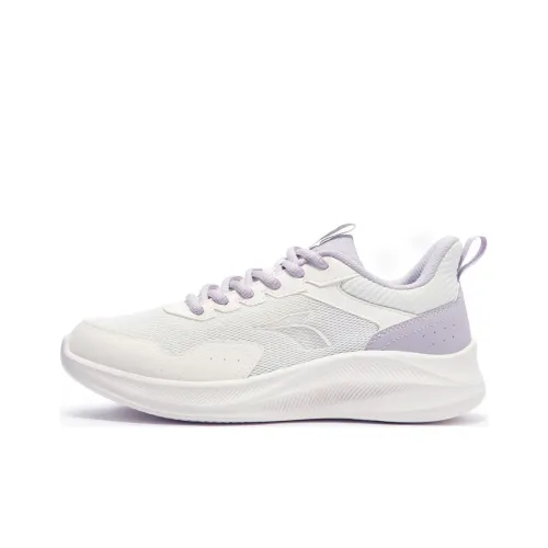 361° Cushioning Breathable Low Top Running Shoes Women's White Purple