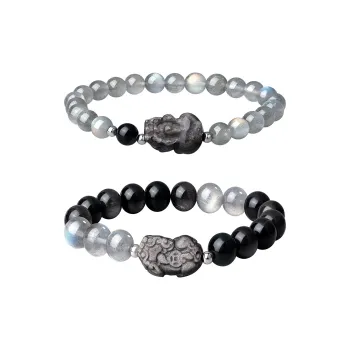 KINGFOCUS Obsidian Bracelets Unisex