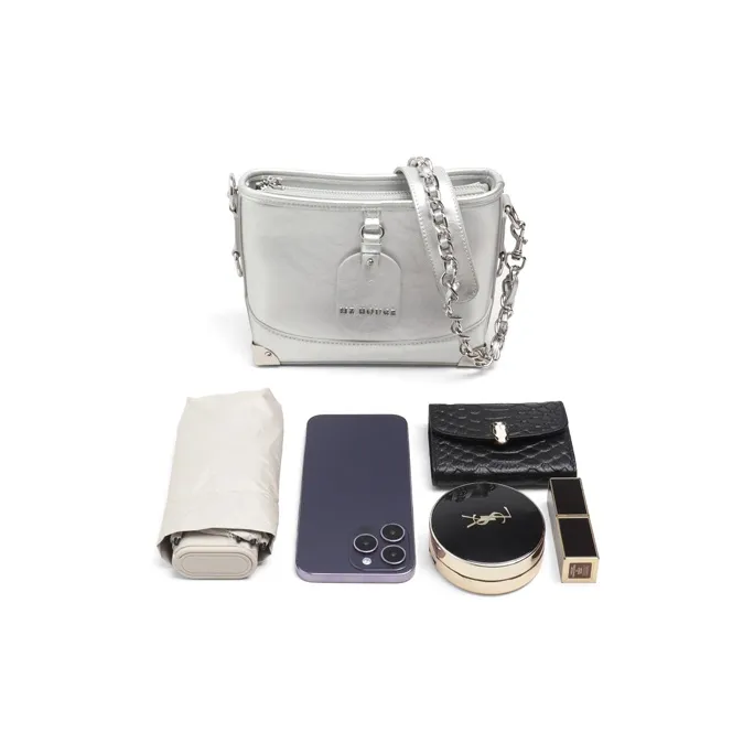 MZ HOUGE PU Shoulder Bag Women's Silver-3