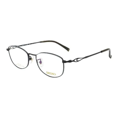 SEIKO Titanium Irregular Shape Eyeglass Frames Unisex Gold
