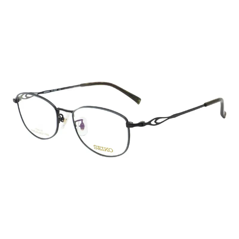 SEIKO Titanium Irregular Shape Eyeglass Frames Unisex Gold-0