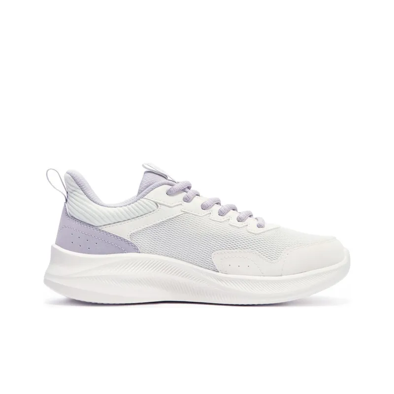 361° Cushioning Breathable Low-Top Running Shoes Women's White Purple-1