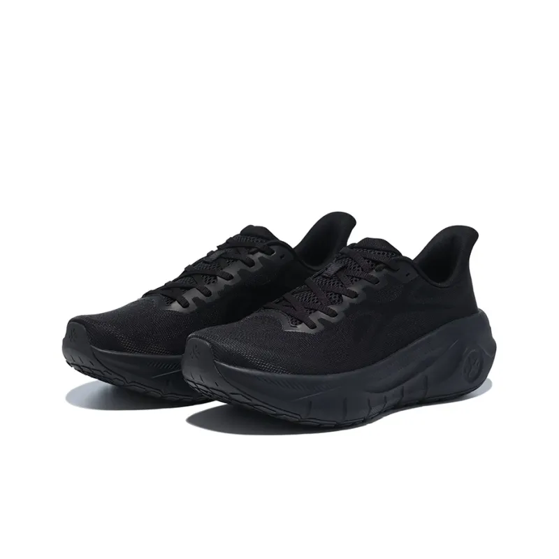 BMAI Pioneers Thick Tao EVA Blended PEBA Thickened Midsole Mid Top Running Shoes Women's Night Black-2