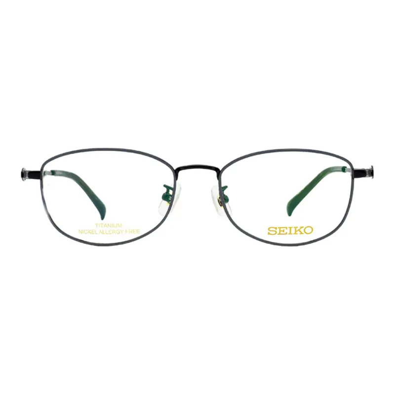 SEIKO Titanium Irregular Shape Eyeglass Frames Unisex Gold-1