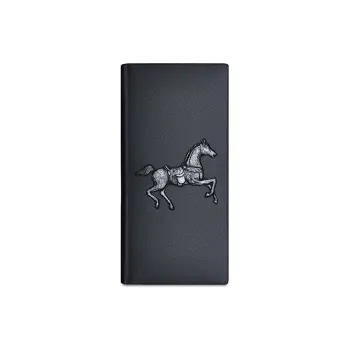 GUSKI Top Grain Cow Leather, Long Wallet, Fashion Casual Genuine Leather Coin Storage Bag, Wallet Men's Black