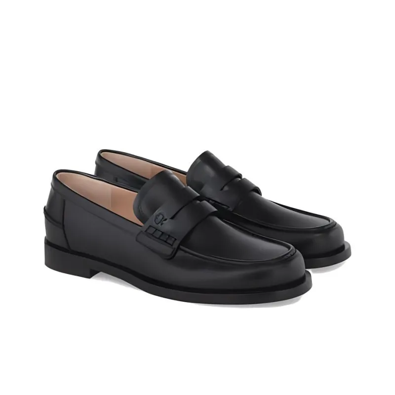 GIANVITO ROSSI Round-toe Leather Loafers-2