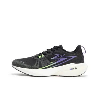 361° Cushioning Anti-Slip Wear-Resistant Breathability Low-Top Running Shoes Men's Black Lime