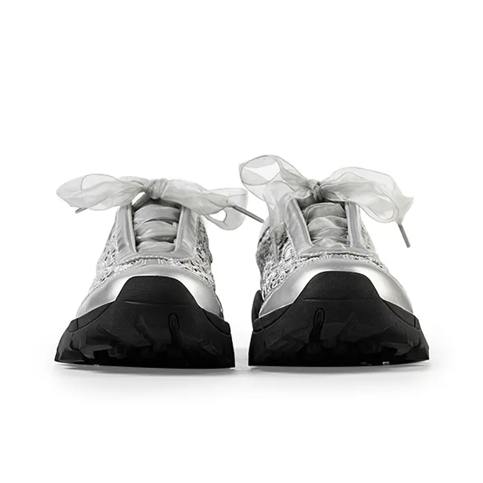 Wonderful Couple Durable Breathable Lightweight Low Top Casual Shoes Women's Liquid Silver-3
