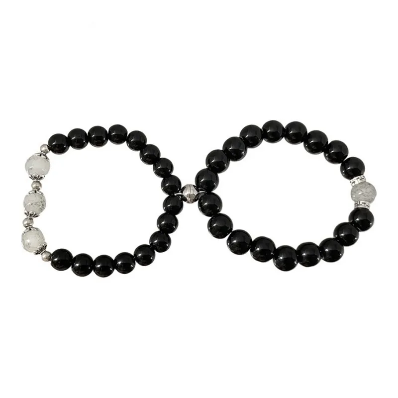 Bubble Scallops Obsidian Jade Bracelets Unisex-0