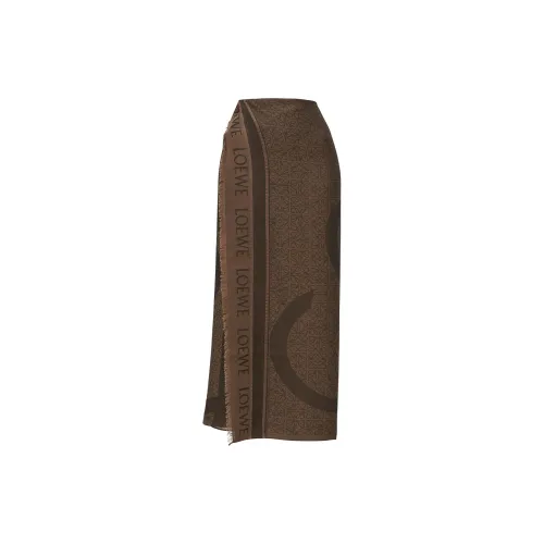 LOEWE Knit Scarves Women's Brown