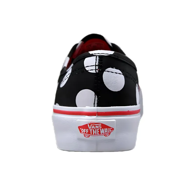 Vans Authentic Polka Dot Coverage Slip-Resistant Water-Resistant Wear-Resistant Low-Top Skateboard Shoes Unisex Black-3