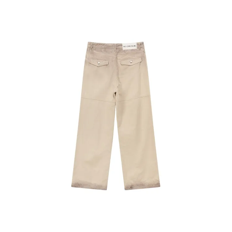 NO ONE ELSE Casual Pants Unisex Beige-1
