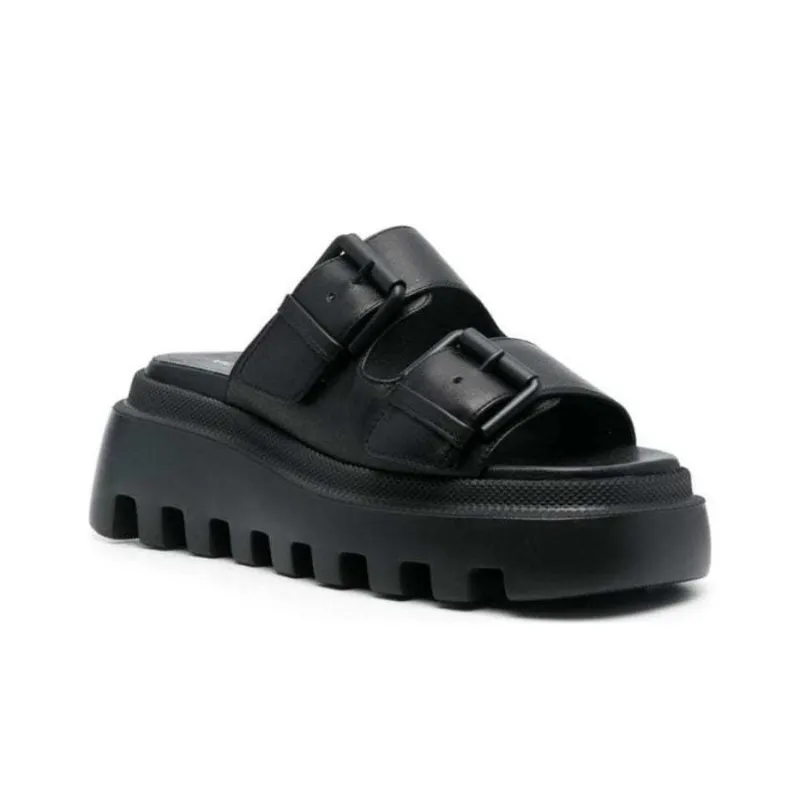 Vic Matie Slip-on Leather Chunky Lug Mules Women's-2