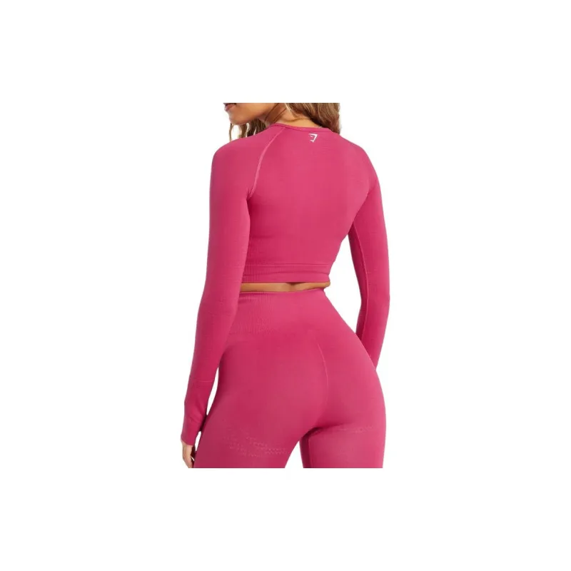 GYMSHARK T-Shirt Women's Vintage Pink/Mudstone Gray-1