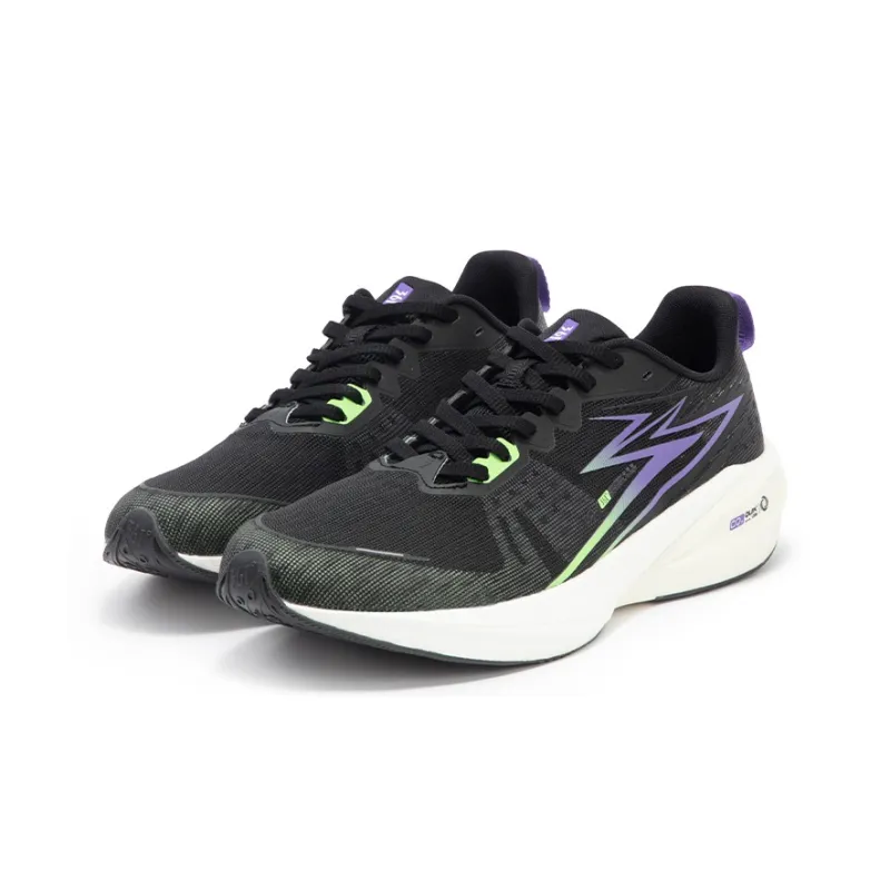 361° Cushioning Anti Slip Wear Resistant Breathability Low Top Running Shoes Men's Black Lime-2