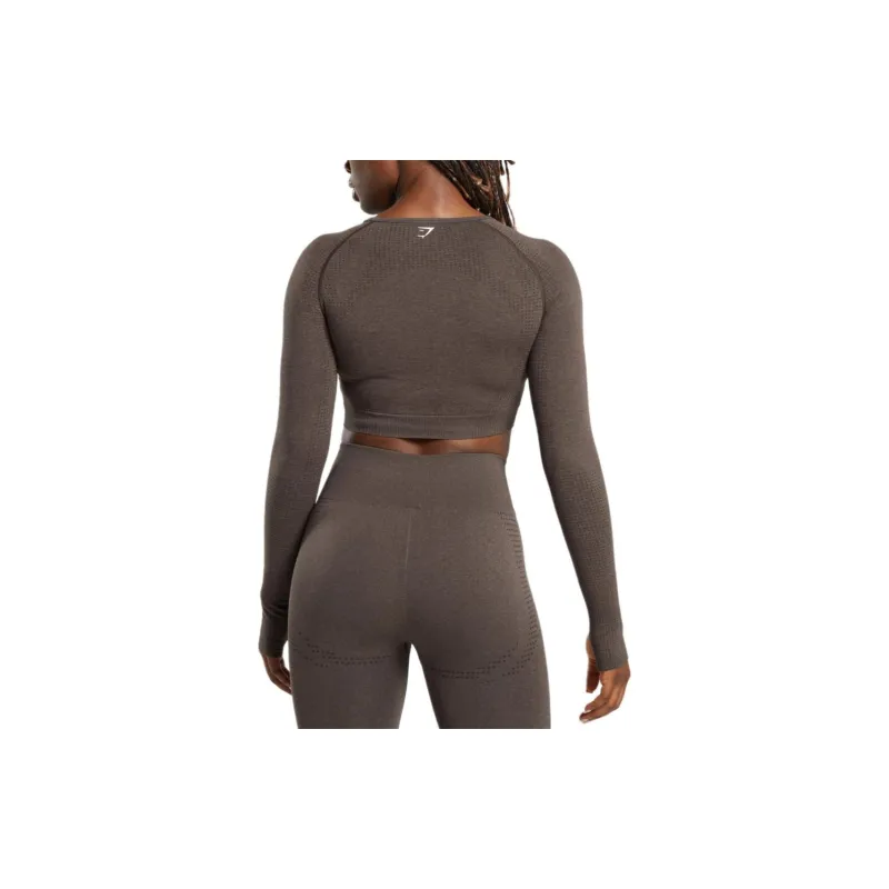 GYMSHARK T Shirt Women's Brown Mud Shale-1