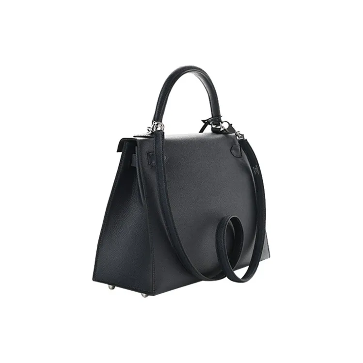 HERMES Kelly Epsom Leather Kelly Bag Shoulder Bag Crossbody Bag Handbag Regular Women's 76 Bleu Indigo Indigo-1