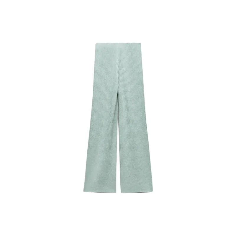 ZARA Casual Pants Women's Zebra Print Green-1