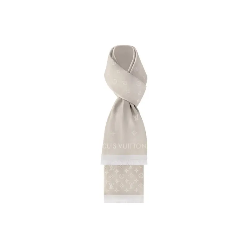 LOUIS VUITTON Knit Scarves Men's Gray-0