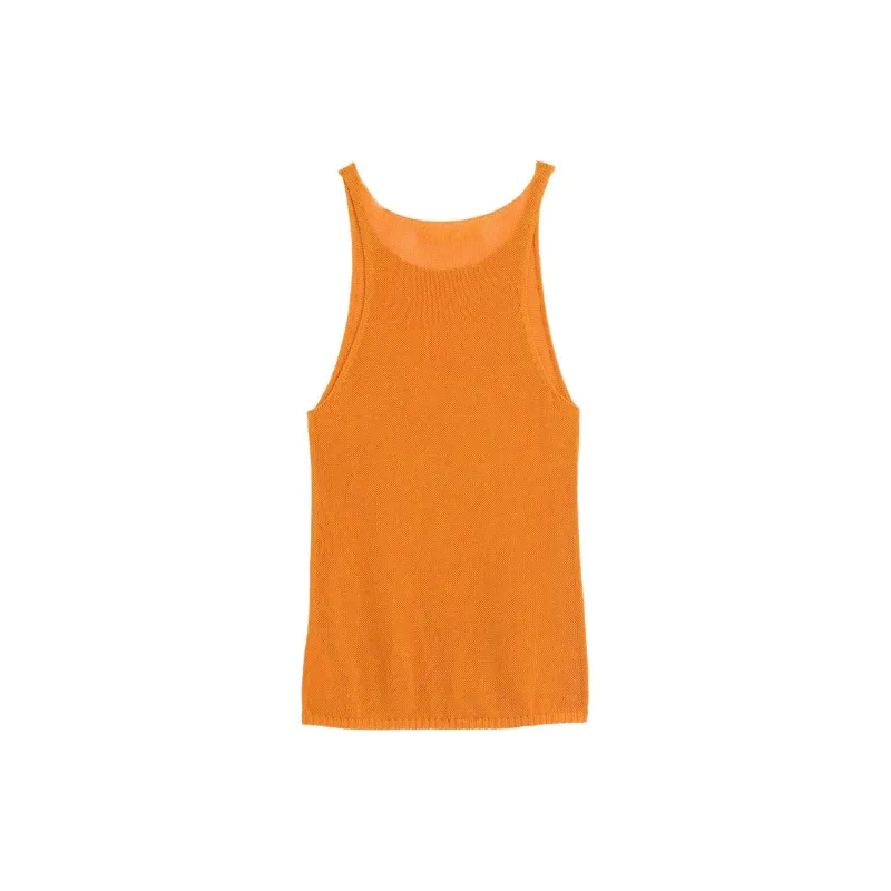 ZARA Tank Tops Women's Stripe/orange-1