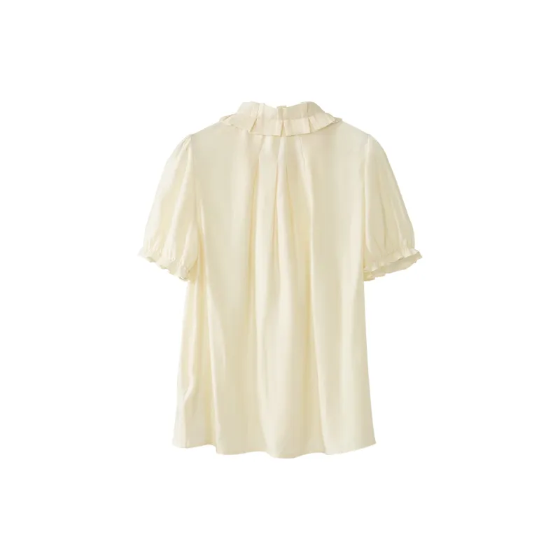Fstudio Short Sleeved Shirt Women's Beige-1