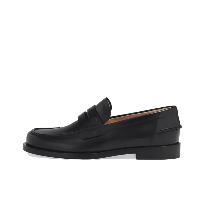 GIANVITO ROSSI Round-toe Leather Loafers-0