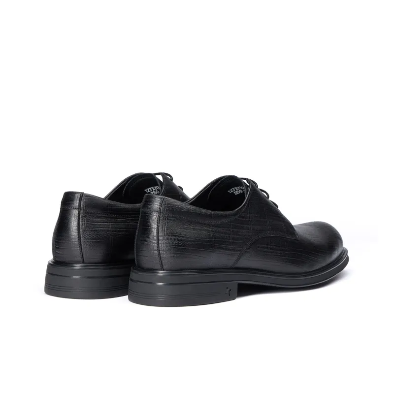 SEVEN Dress Shoes Men Low Top Black-4