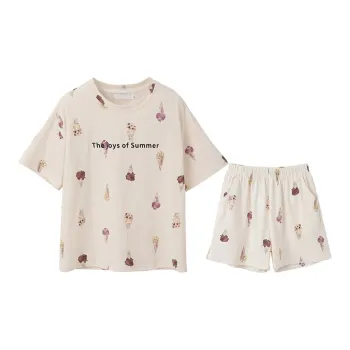 Huggy Kissy Pajama Set Women's Vanilla Yellow
