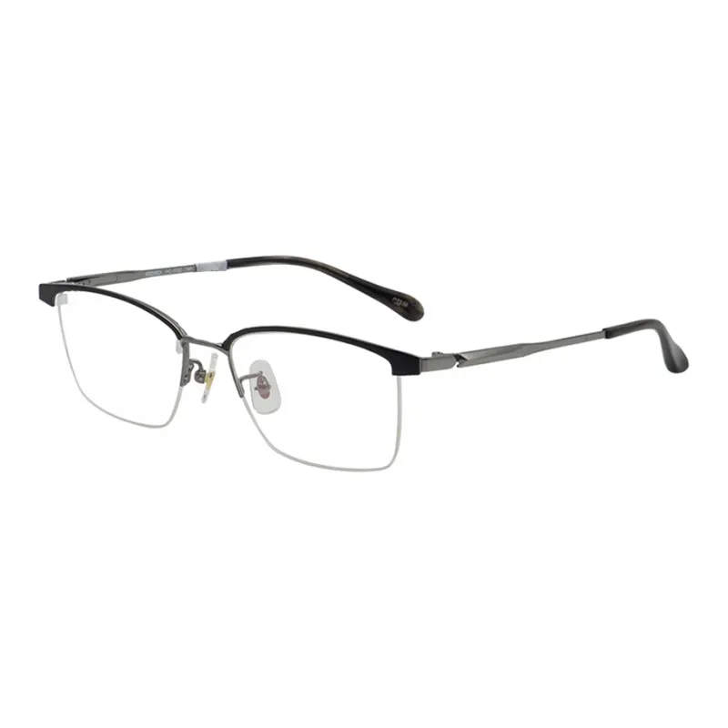 SEIKO Titanium Irregular Shape Eyeglass Frames Men's Black-0