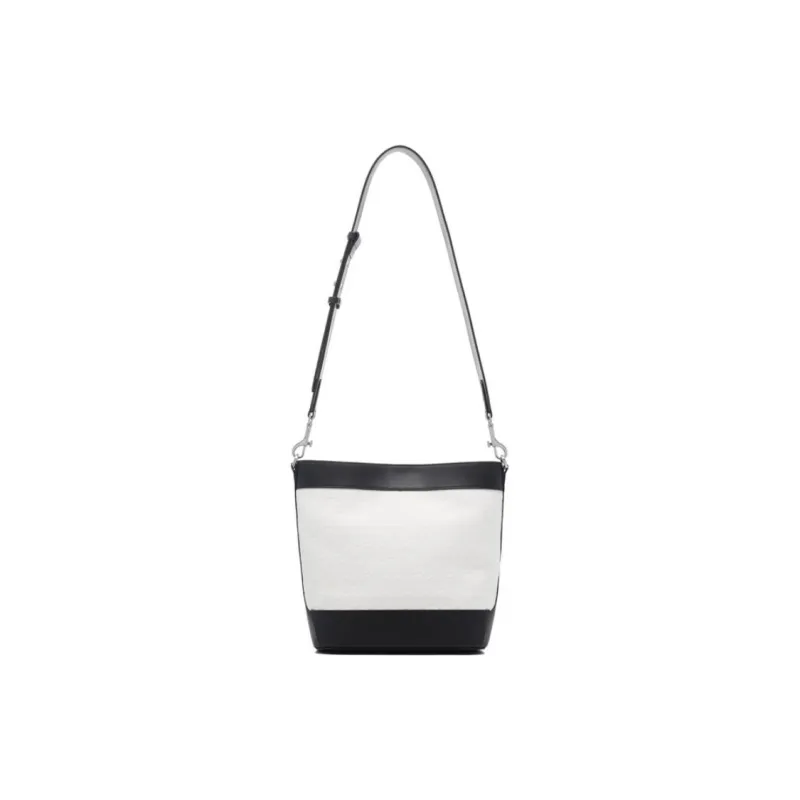 LI NING 1990 Polyester Crossbody Bag, Shoulder Bag Women's Ecru & Black-2