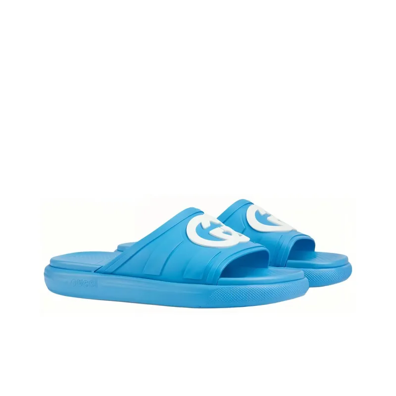 GUCCI Slide 'Interlocking G Super Blue'-2