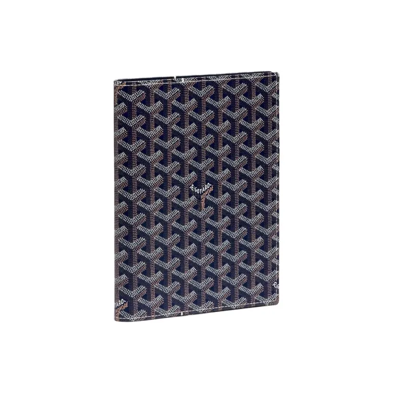GOYARD Canvas With Calfskin File Organizer Storage Bag Unisex Dark Blue-0