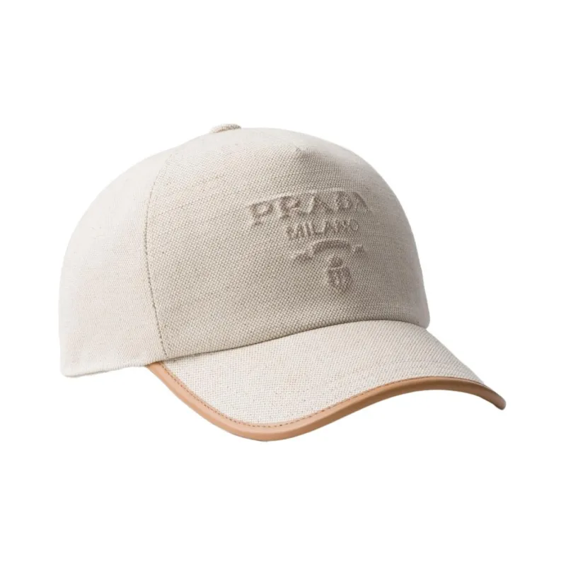 PRADA Logo debossed Baseball Cap-0