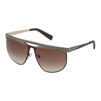 TRUSSARDI Metal Aviator Sunglasses Women's Brown